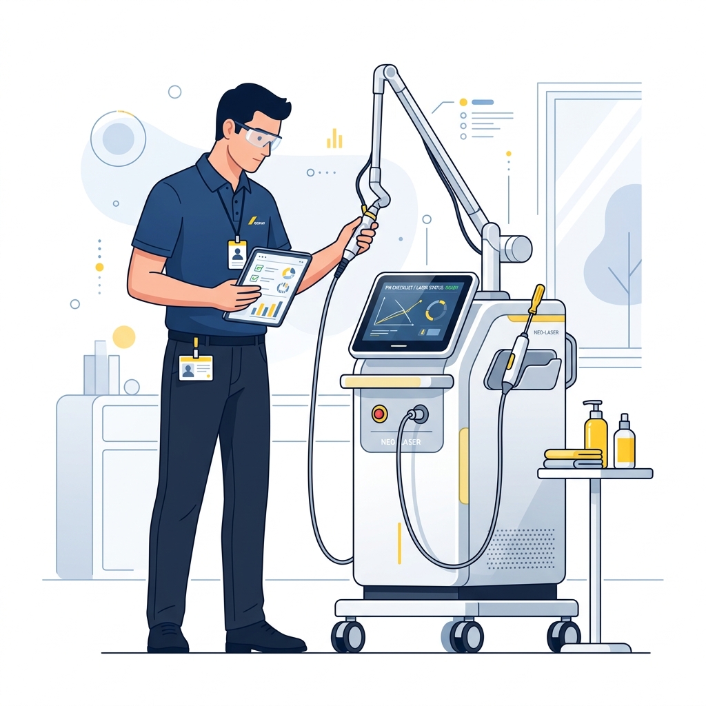 Manutenção preventiva em equipamentos de estética